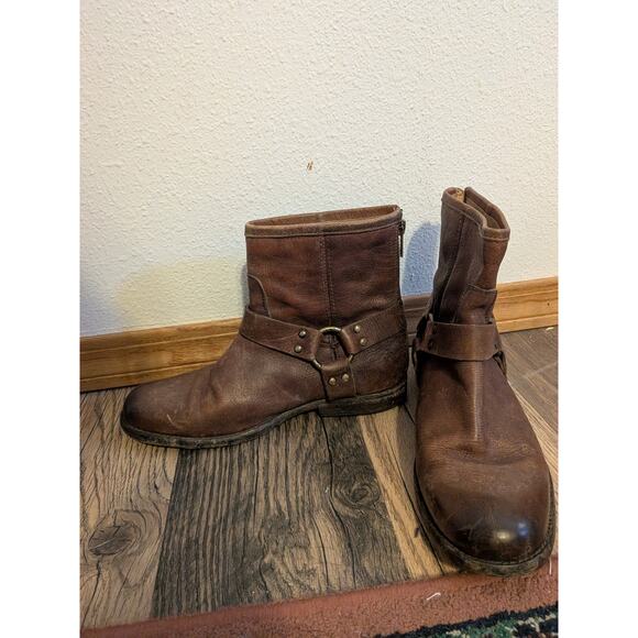Frye harness short boots leather size 7 - Picture 3 of 8